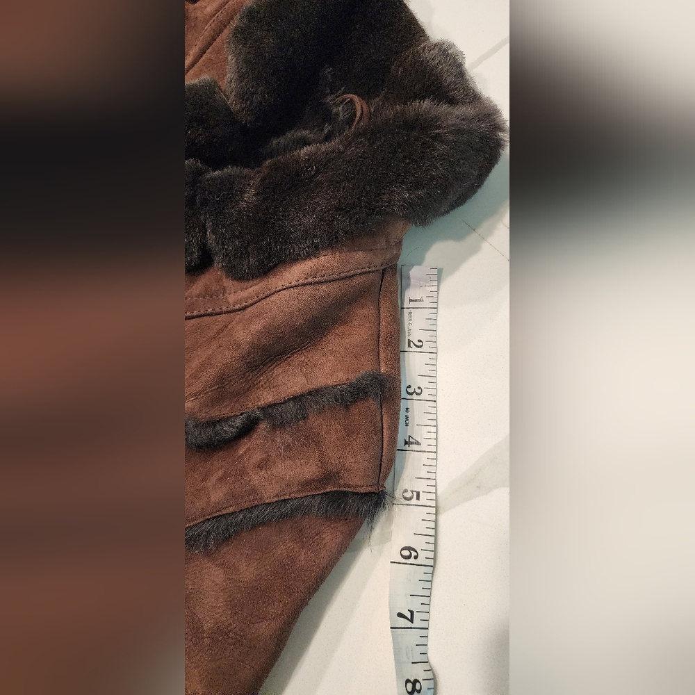 Vintage 70s Alexander Julian Lamb Sheepskin Shearling Mouton Fur Coat S/P - Picture 15 of 16